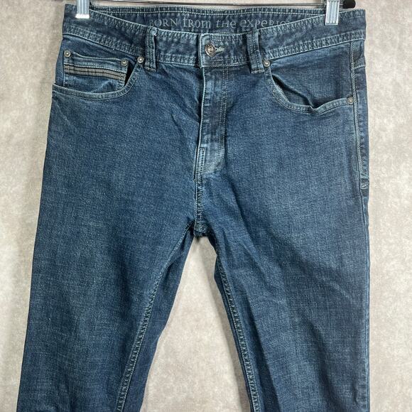 Prana Jeans Mens Size 32X32 Blue Dark Wash Denim Skinny Slim Fit Stretch Casual - Picture 2 of 10